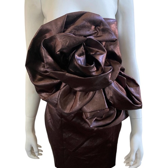 NWOT ZARA Voluminous Flower Mini Dress, size Medium - Picture 3 of 11